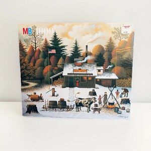Vintage Charles Wysocki 1000 Pc Puzzle “The Vermont Maple Treetappers”